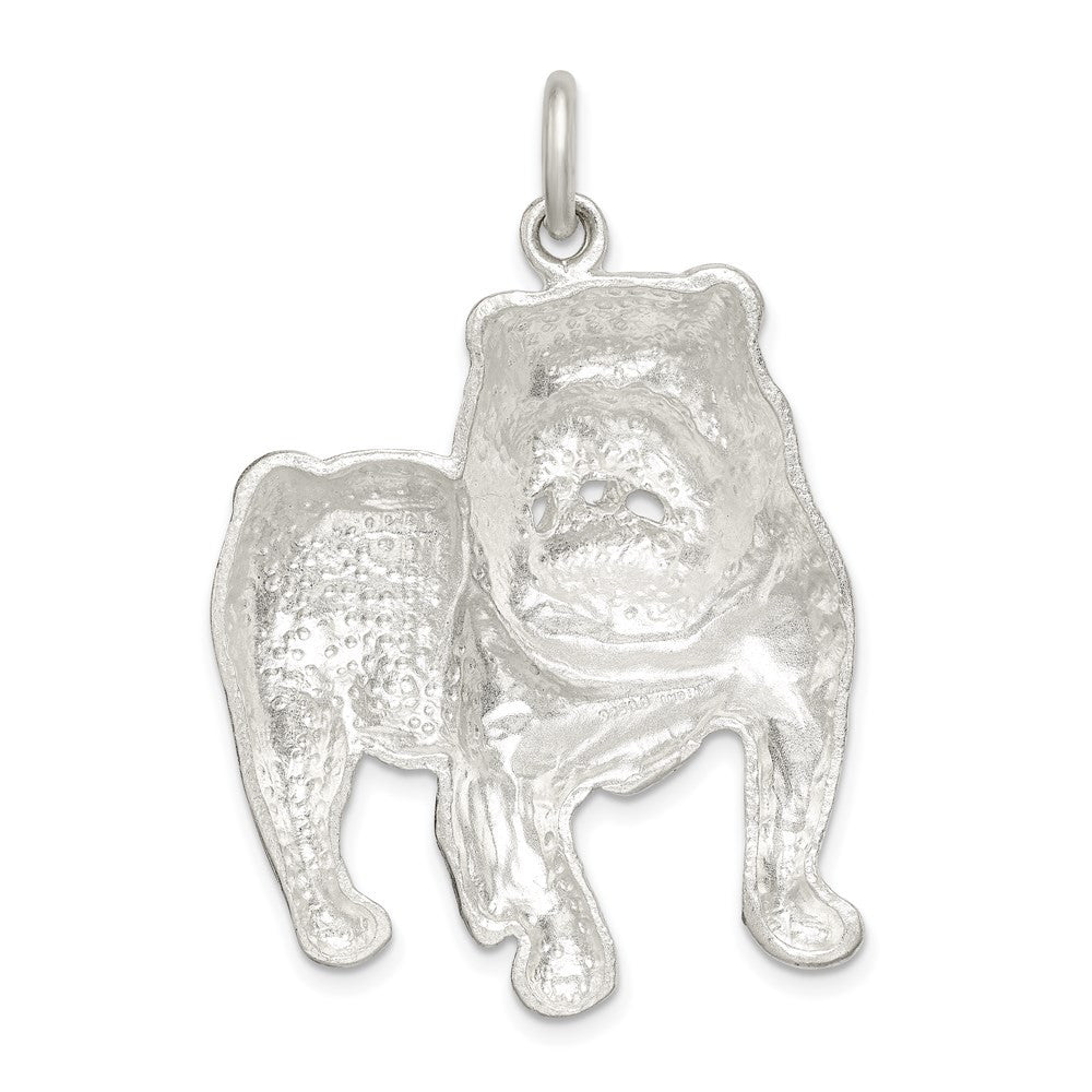 Sterling Silver Bull Dog Charm Pendant