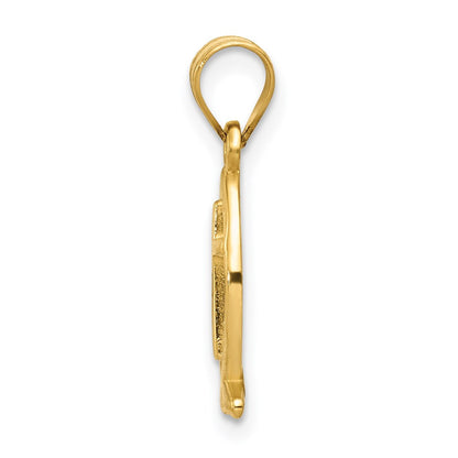 14k Yellow Gold Ichthus Fish Charm Pendant