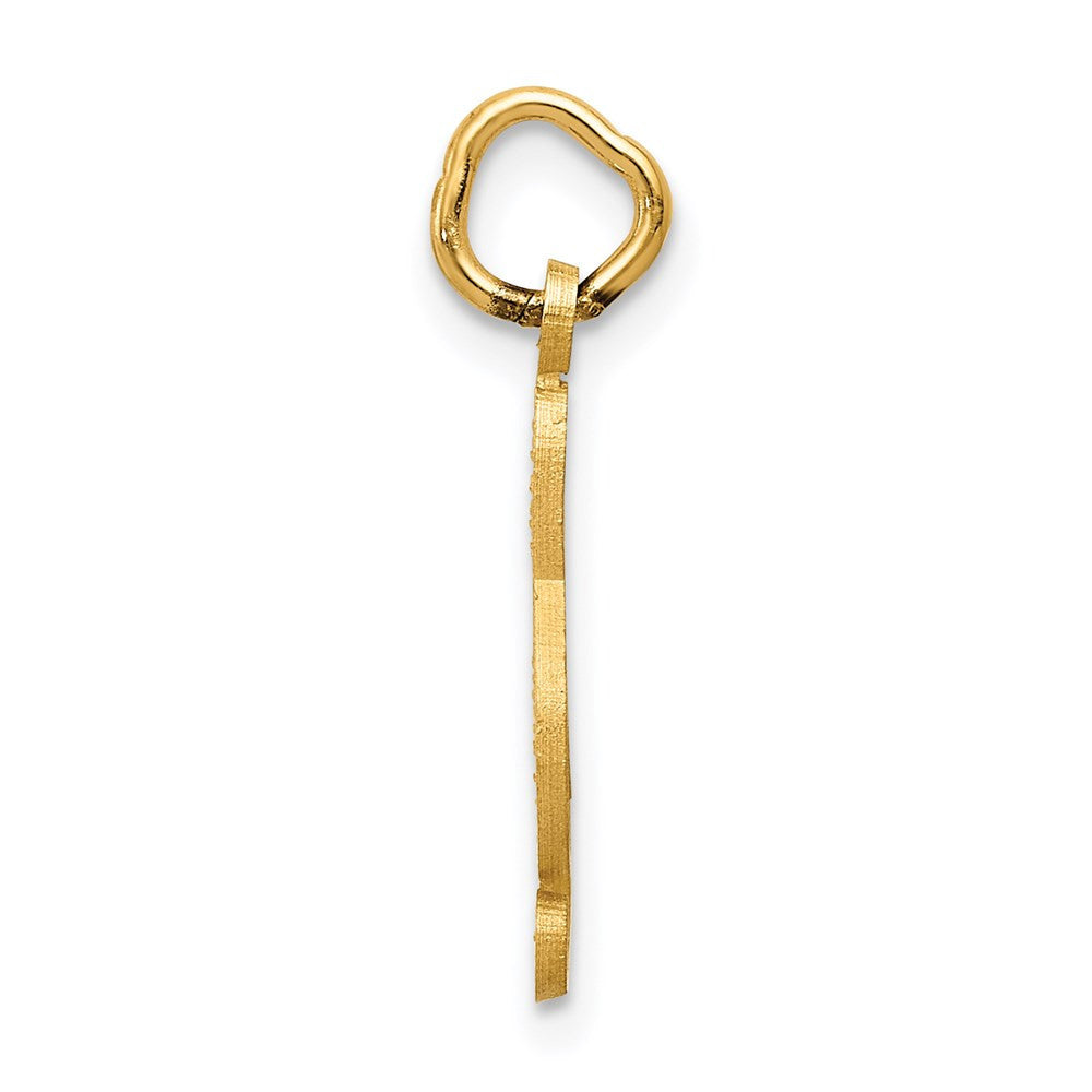 14k Yellow Gold Treble Clef Charm Pendant