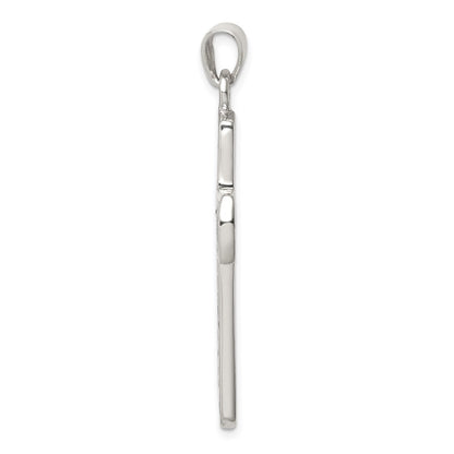 Sterling Silver Mulit-colored Shell Cross Pendant