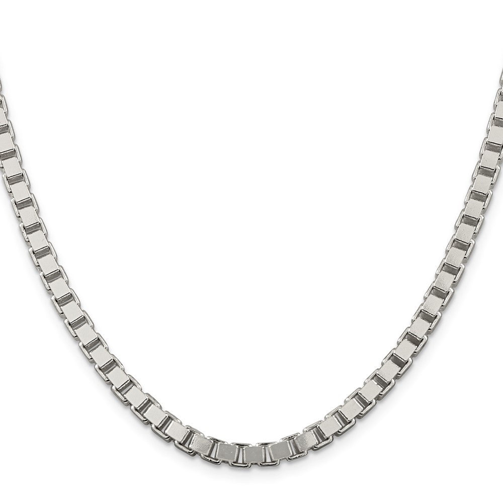 Sterling Silver 4.5mm Box Chain Necklace 30"
