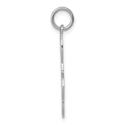 14k White Gold Treble Clef Charm Pendant