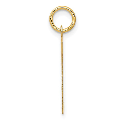 14k Yellow Gold Script Letter Y Initial Charm Pendant