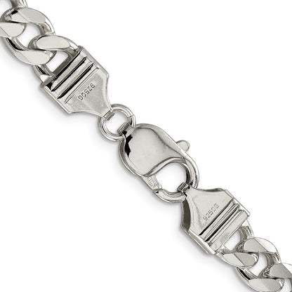 Sterling Silver 8.3mm Curb Chain Necklace 22"
